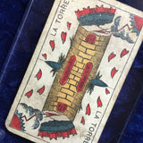 “The Tower”-Authentic Antique Tarot Card 1930