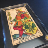 ‘The Emperor”-Original Antique Hand Painted Tarot Card 1890s