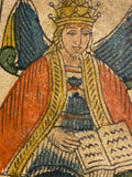 ‘High Priestess”-Historical Antique Hand Painted Tarot Card 1850