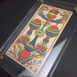 “Two of Cups”-Original Hand Painted Card 1890s