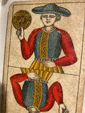 “Page of Coins”-Authentic Antique Tarot Card 1930
