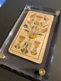 “3 of Cups”-Historical Antique Hand Painted Tarot Card 1850