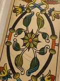 “2 of Swords”- Historical Antique Hand Painted Tarot Card 1890s