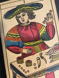 “The Magician”-Historical Antique Hand Painted Tarot Card 1890s