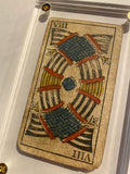 “8 of Swords”-Historical Antique Hand Painted Tarot Card 1850
