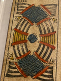 “8 of Swords”-Historical Antique Hand Painted Tarot Card 1850