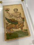Knight of Cups -Historical Minchiate Tarot Card c.1850