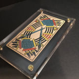 “Ten of Swords”-Original Antique Hand Painted Card 1890s