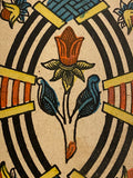 “6 of Swords”- Historical Antique Hand Painted Tarot Card 1890s