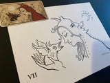 The Maiden-Trionfi Della Luna Original Ink/signed