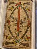 3 of Swords-c.1839 Tarot Marseille Bernardin Suzanne