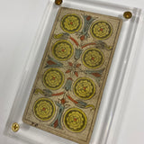 8 of Coins .  c.1839 Tarot Marseille Bernardin Suzanne