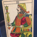 ‘The Emperor”-Original Antique Hand Painted Tarot Card 1890s