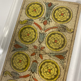 8 of Coins .  c.1839 Tarot Marseille Bernardin Suzanne