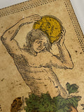Knight of Coins-Historical Minchiate Tarot Card c.1850