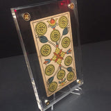 “Ten of Coins”-Original Hand Painted Card 1890s