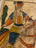 “Knight of Wands”-Historical Antique Hand Painted Tarot Card 1850