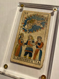 ‘The Lovers”-Historical Antique Hand Painted Tarot Card 1850