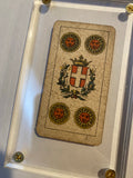 “4 of Coins”-Authentic Antique Tarot Card 1920.  G. Cassini  Brescia