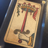 “Ace of Swords”-Authentic Antique Tarot Card 1930