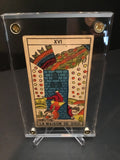 “The Tower”-Historical Antique Hand Painted Tarot Card 1890s