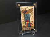 “The Tower”-Historical Antique Hand Painted Tarot Card 1890s