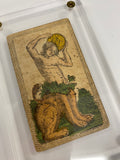 Knight of Coins-Historical Minchiate Tarot Card c.1850