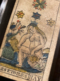“The Star”-Historical Antique Hand Painted Tarot Card 1850
