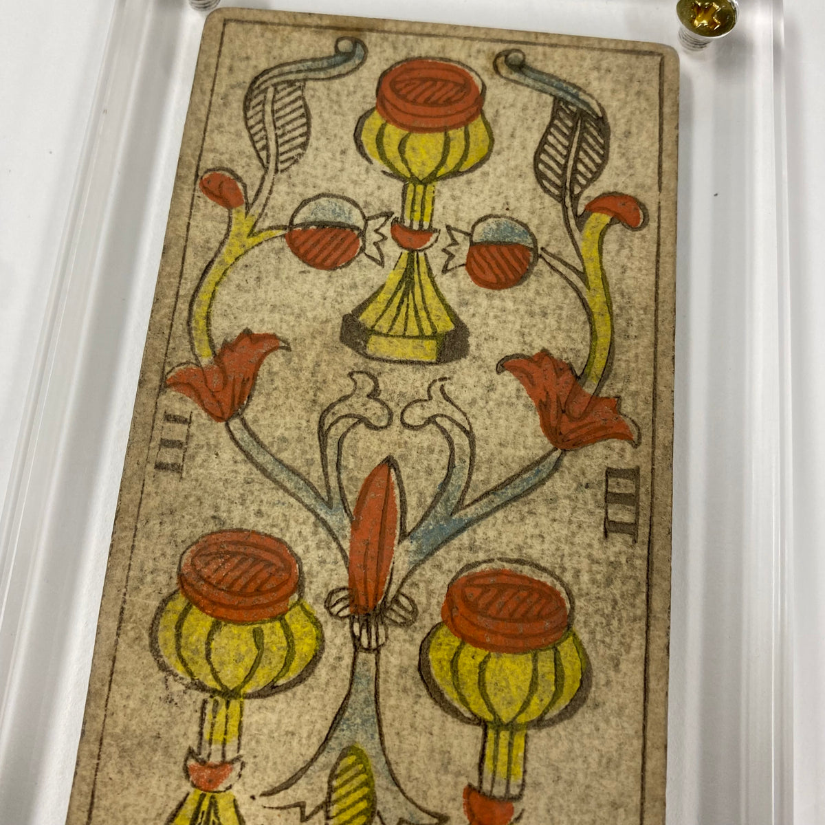3 of Cups . c.1839 Tarot Marseille Bernardin Suzanne – Deviant