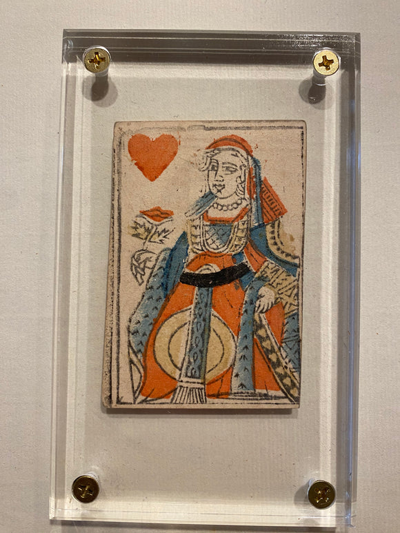 Queen of Hearts -Authentic 18th Century Playing Card