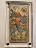 Knight of Wands.  c.1839 Tarot Marseille Bernardin Suzanne