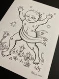 The Child: Lenormand Della Luna Original Ink Drawing