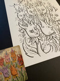 The Garden: Lenormand Della Luna Original Ink Drawing