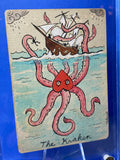 “The Kraken-Ace of Hearts’ Original Ink Transformation Playing Card