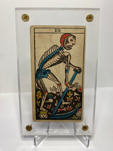 “Death”- Historical Antique Hand Painted Tarot Card 1890s