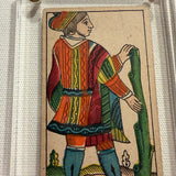“Page of Wands”- Historical Antique Hand Painted Tarot Card 1890s