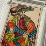 “King of Coins”- Historical Antique Hand Painted Tarot Card 1890s