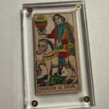 “Knight of Cups”- Historical Antique Hand Painted Tarot Card 1890s