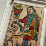 “Knight of Cups”- Historical Antique Hand Painted Tarot Card 1890s