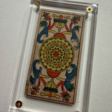 “Ace of Coins”- Historical Antique Hand Painted Tarot Card 1890s