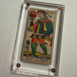 “Page of Cups”- Historical Antique Hand Painted Tarot Card 1890s