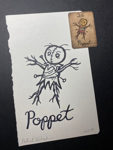 Poppet/Mildred Payne- Original Ink Drawing/ Signed