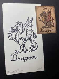 Dragon/Mildred Payne- Original Ink Drawing/ Signed