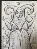 High Priestess. Original Signed Concept Sketch 2013
