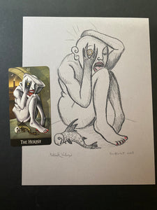 “The Hermit”-Original Deviant Moon Tarot Concept Sketch 2004