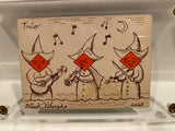 ‘Trio’ Original Ink Transformation Playing Card