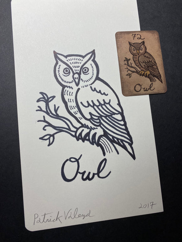 Owl/Mildred Payne- Original Ink Drawing/ Signed