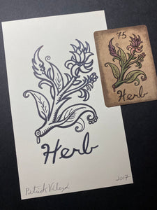 Herb/Mildred Payne- Original Ink Drawing/ Signed