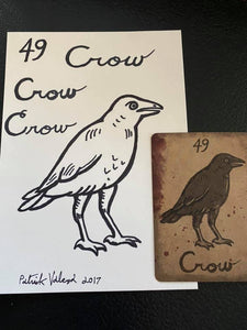 "The Crow" Mildred Payne Oracle Original Ink Drawing