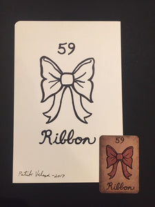 "The Ribbon" Mildred Payne Oracle Original Ink Drawing